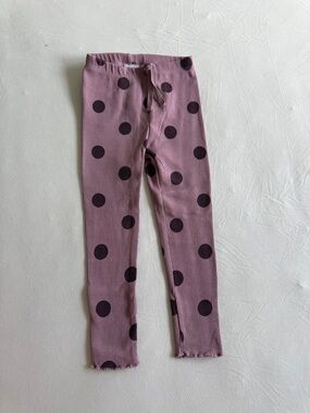 Zara Kids Polka Dot Leggings - Mauve Purple Size 2-3 Years
